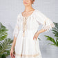 Lace Panelled White Dress