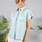 Loose Fitting Light Blue Striped Shirt