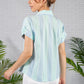 Loose Fitting Light Blue Striped Shirt