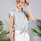 Light Blue Striped Daisy Shirt