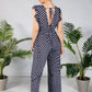 Navy Polka Dot Jumpsuit