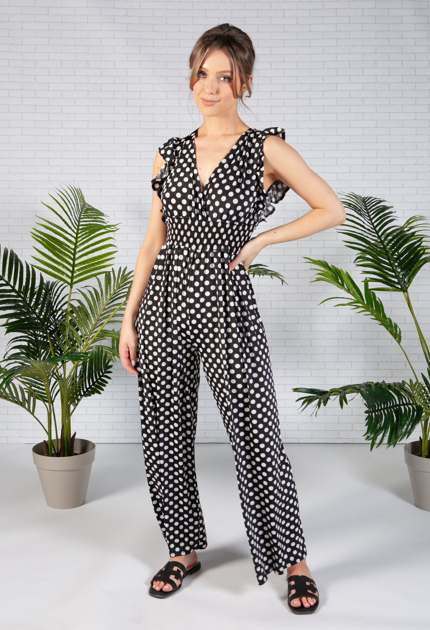 Black Polka Dot Jumpsuit