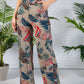 Deep Beige Palm Print Trousers