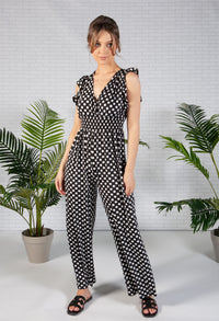 Black Polka Dot Jumpsuit