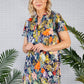 Navy Hawaiian Print dress