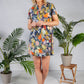 Navy Hawaiian Print dress