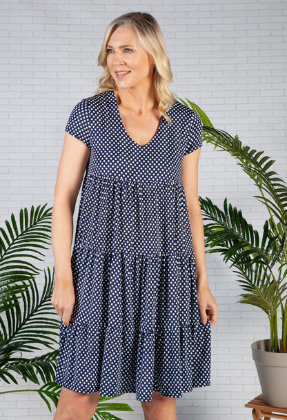 Polka Dot Tiered Dress-1