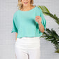 MINT LIGHTWEIGHT CROPPED KNIT PULLOVER