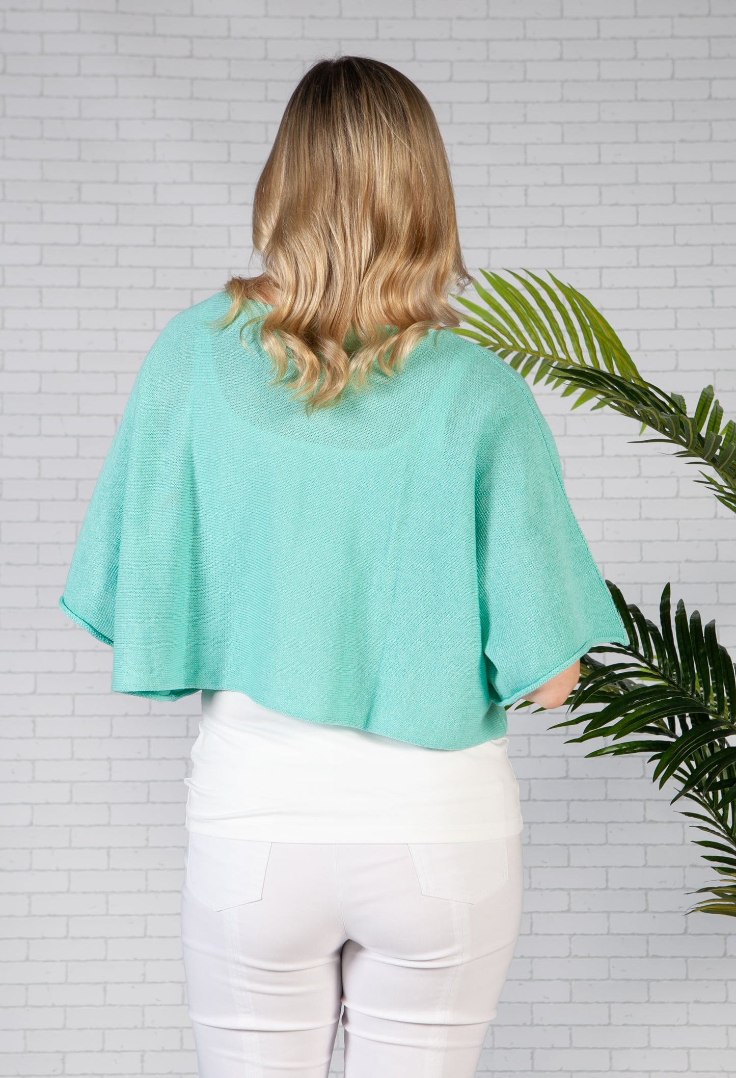 MINT LIGHTWEIGHT CROPPED KNIT PULLOVER