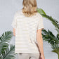 Star Design Knit Top in Beige