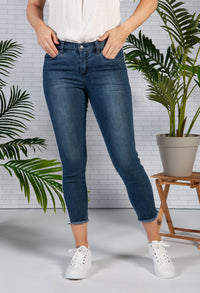 Denim Jeans with Glittered Side Stripe