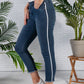 Denim Jeans with Glittered Side Stripe