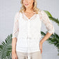 Cream Embroidered Adjustable Top