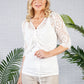 Cream Embroidered Adjustable Top