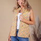 Sunshine and Cream Vintage Print Reversible Gilet