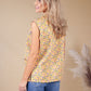 Sunshine and Cream Vintage Print Reversible Gilet