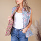 Sage and Light Blue Vintage Reversible Gilet