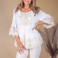 Sand Lace Panel Blouse