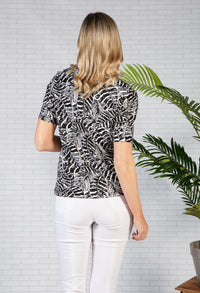 Wild Leaf Print Top