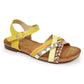 Louisa Multi Cross Strap Sandal in Yellow