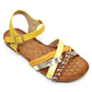 Louisa Multi Cross Strap Sandal in Yellow