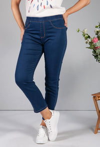 Deep Denim Pull Up Jeans