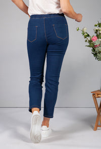 Deep Denim Pull Up Jeans