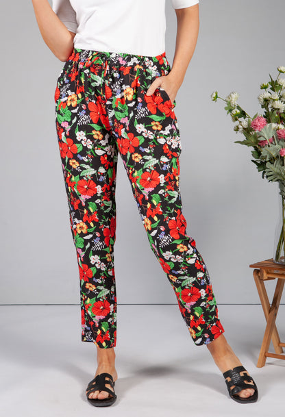 Hawaiian Floral Print Trousers