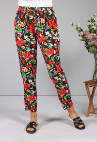 Hawaiian Floral Print Trousers