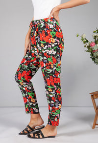 Hawaiian Floral Print Trousers