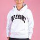 Varsity Arch Mono Hoodie in White