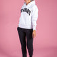 Varsity Arch Mono Hoodie in White