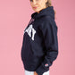 Varsity Arch Mono Hoodie in Navy