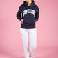 Varsity Arch Mono Hoodie in Navy