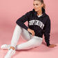 Varsity Arch Mono Hoodie in Navy