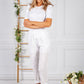 White Embroidered Pant