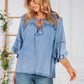 Faded Blue Cotton Top