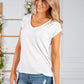 Bright White V Neck Top