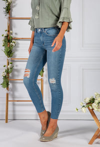 Mid Waist Skinny Jeans