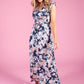 Navy Dress with Floral Print