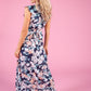 Navy Dress with Floral Print