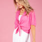 Fuchsia Tie Bolero