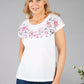 Floral Print and Diamante Detail Top