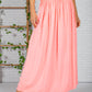 Bright Coral Maxi Skirt