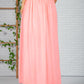 Bright Coral Maxi Skirt