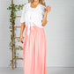 Bright Coral Maxi Skirt