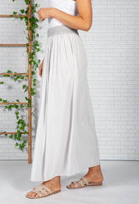 Soft Grey Maxi Skirt