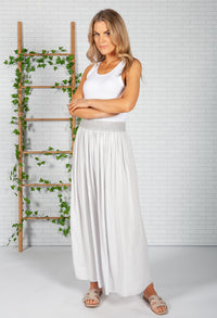 Soft Grey Maxi Skirt