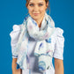 Butterfly Print Scarf with Tassel Corners