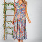 Tropic Print Dress in Navy